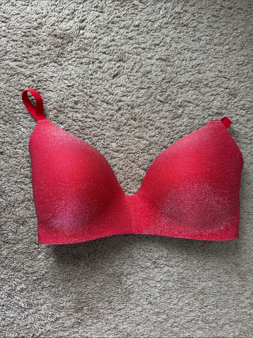 Victoria's Secret Red Sparkle Wireless bra